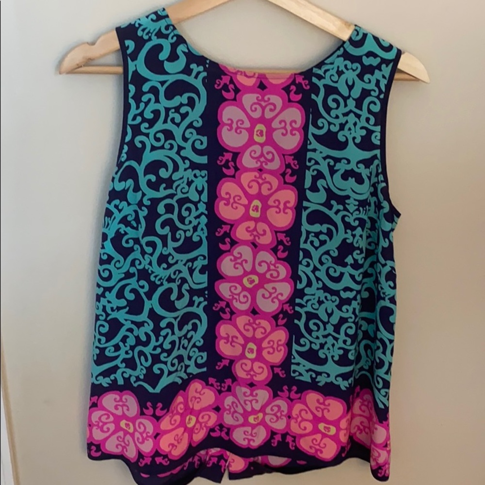 Lilly Pulitzer Silk Iona Shell Fountain Hopping XS